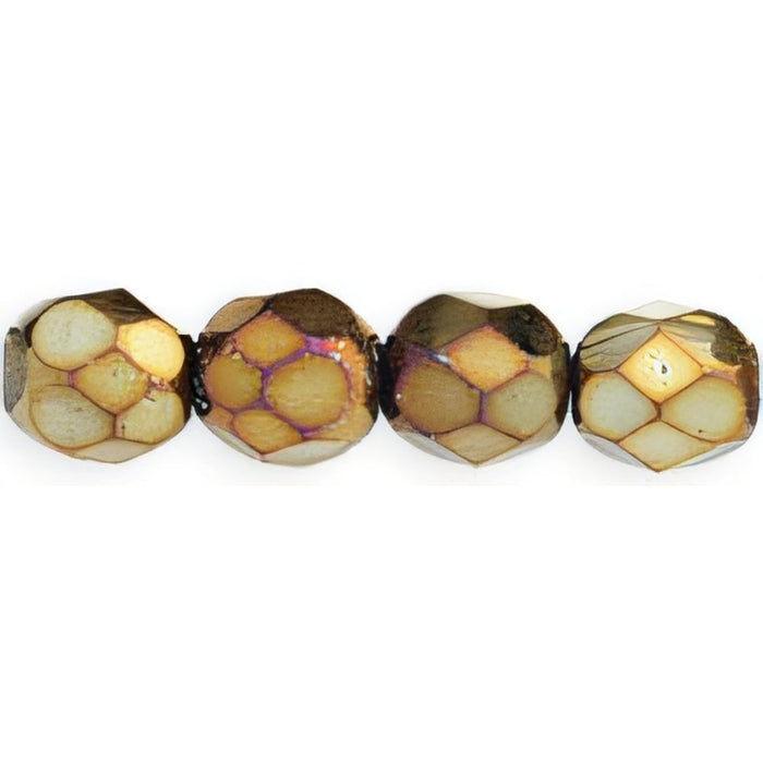 Czech Fire-Polish 6mm Iris - Brown (25pcs)