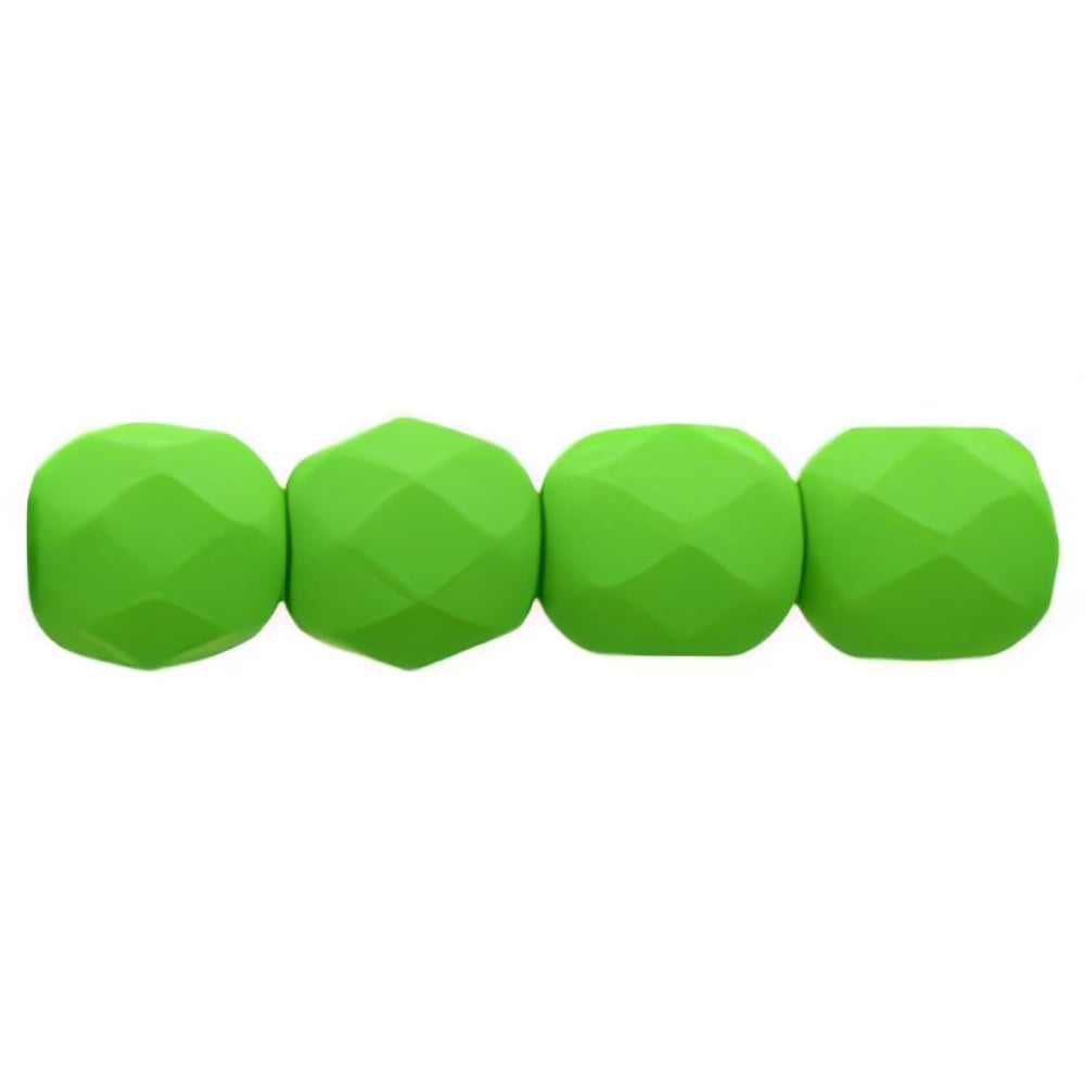 Czech Fire-Polish 6mm Neon Green (25pcs)