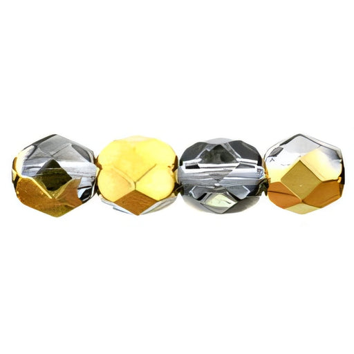 Czech Fire-Polish 6mm Gold 1/2 (25pcs)