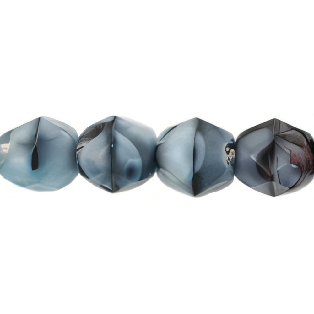 Czech Fire-Polish 6mm Gray/Black (25pcs)
