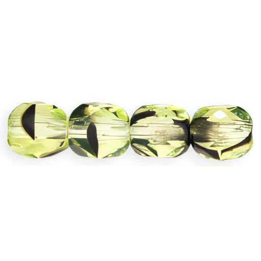 Czech Firepolish 6mm Olivine/Amethyst (25pcs)