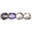 Czech Firepolish 6mm Silver/Blue/Crystal (25pcs)
