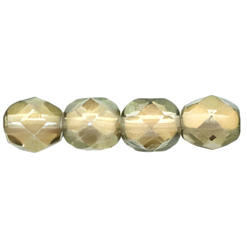 Czech Firepolish 6mm Halo - Linen (25pcs)