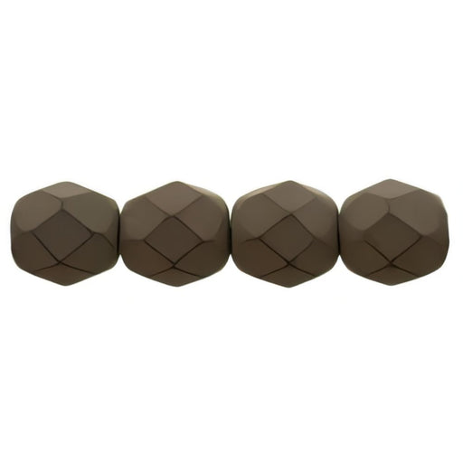 Czech Firepolish 6mm Saturated Brown (25pcs)