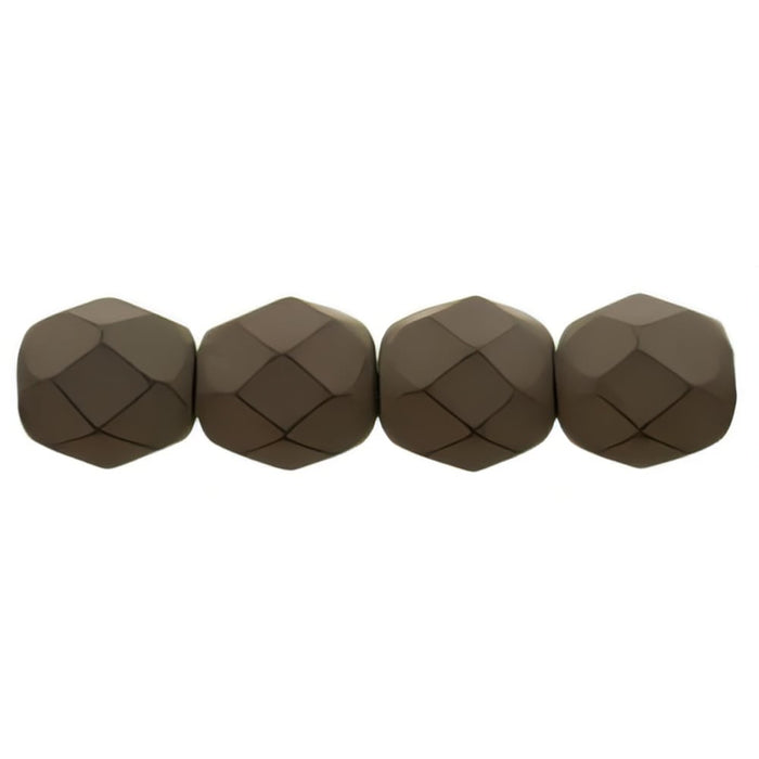 Czech Firepolish 6mm Saturated Brown (25pcs)