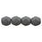 Czech Firepolish 6mm Saturated Gray (25pcs)