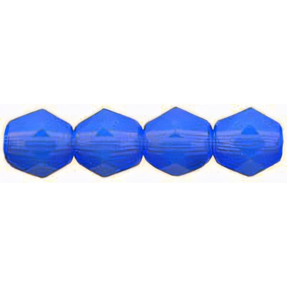 Czech Firepolish 6mm Milky Sapphire (25pcs)