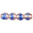 Czech Firepolish 6mm Lt Pink/Blue (25pcs)