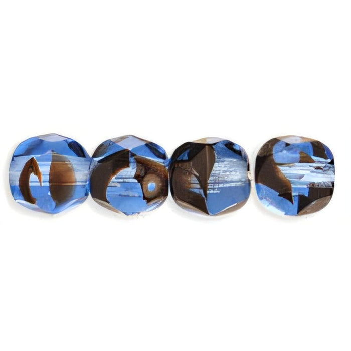 Czech Firepolish 6mm Sapphire Tortoise (25pcs)