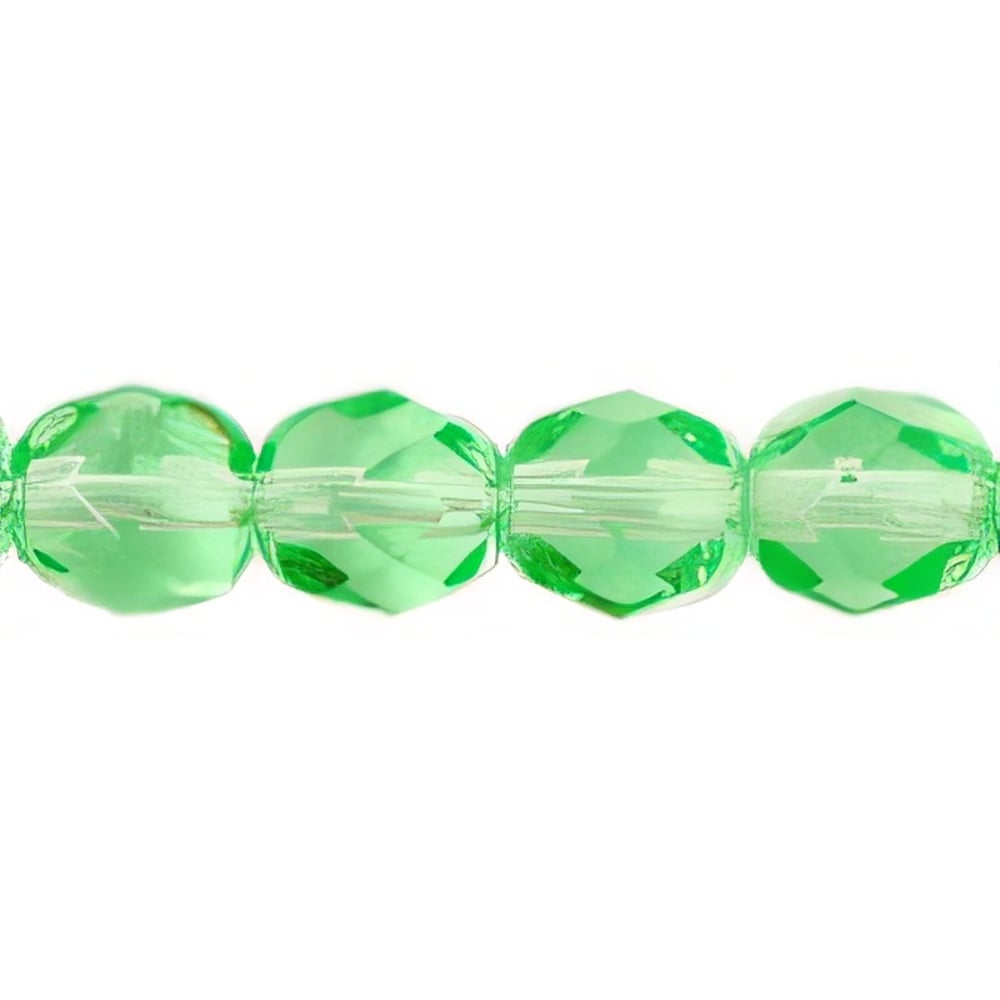 Czech Fire-Polish 6mm Peridot (25pcs)