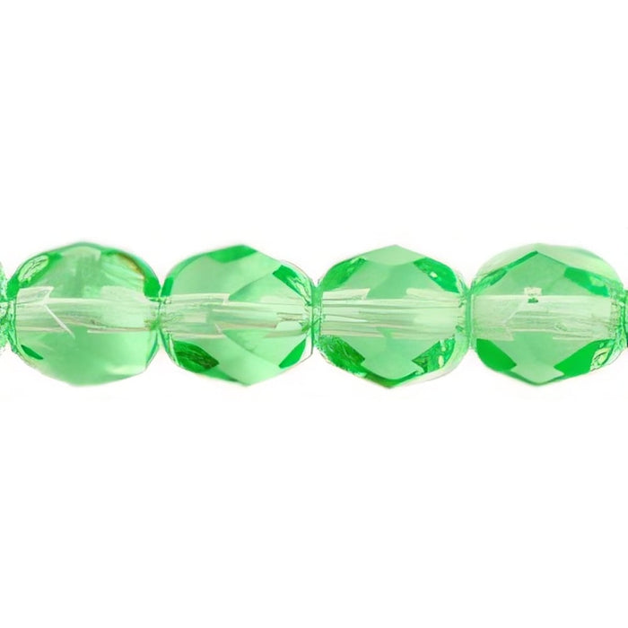 Czech Fire-Polish 6mm Peridot (25pcs)