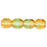 Czech Firepolish 6mm Topaz/Green (25pcs)
