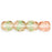 Czech Firepolish 6mm Green/Pink (25pcs)