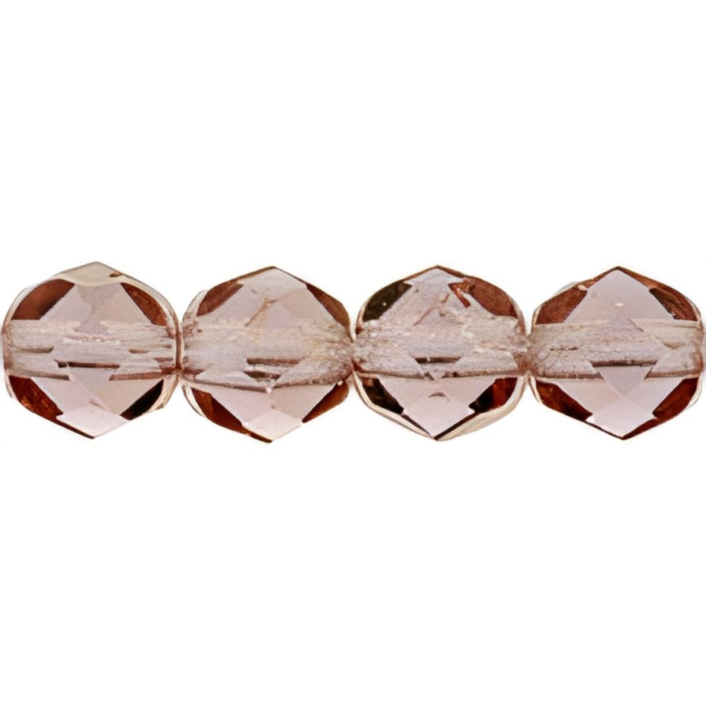 Czech Fire-Polish 6mm French Rose (Irregular)