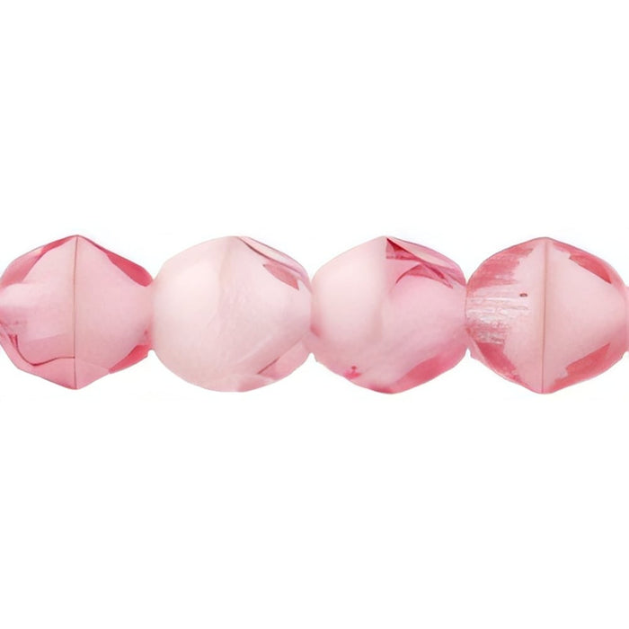 Czech Firepolish 6mm Crystal/Pink (25pcs)