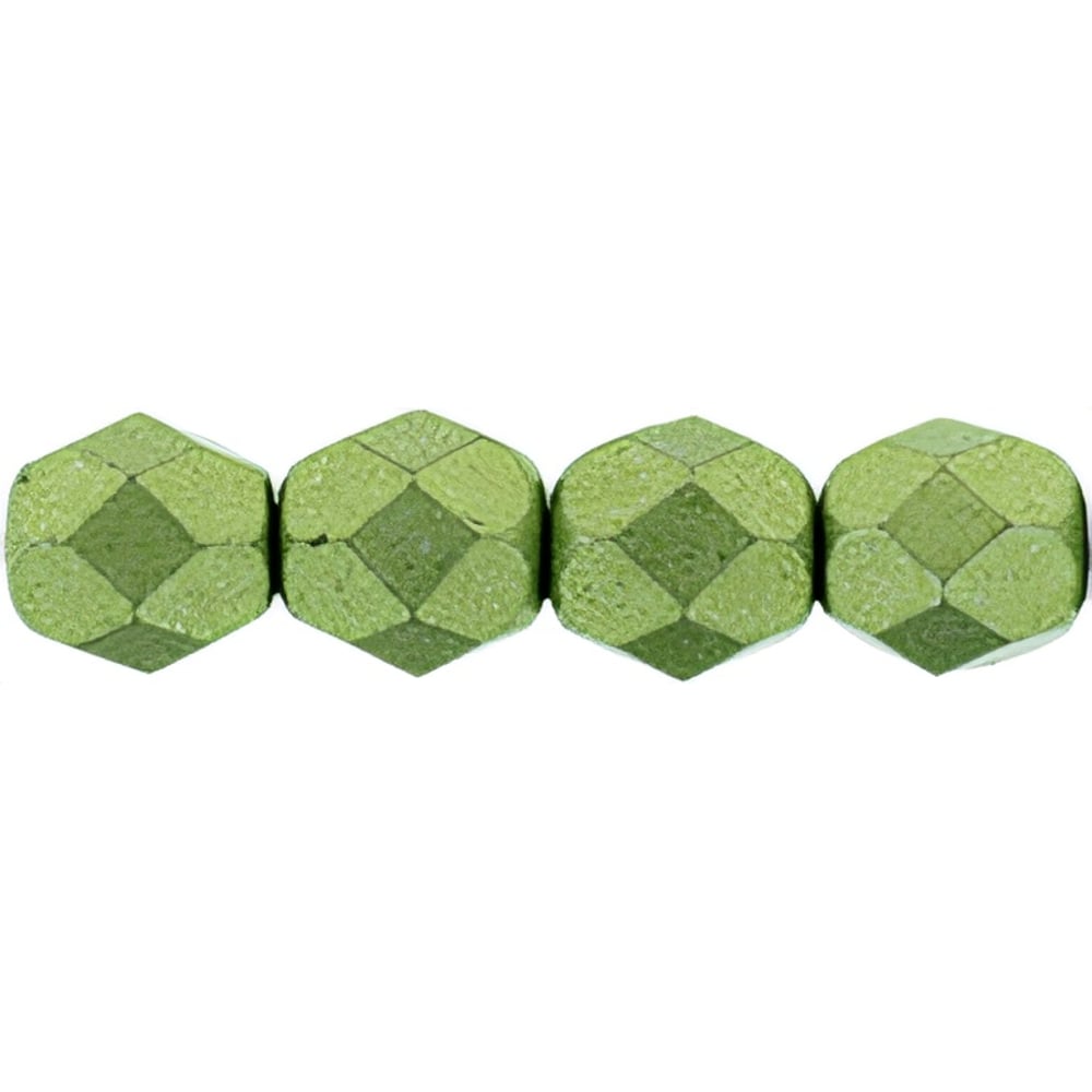 Czech Firepolish 6mm ColorTrends: Saturated Metallic Greenery (25pcs)