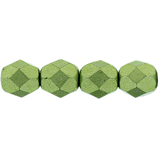 Czech Firepolish 6mm ColorTrends: Saturated Metallic Greenery (25pcs)