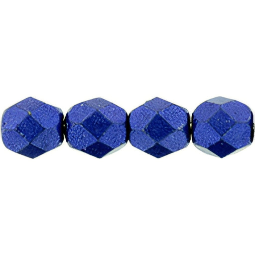 Czech Firepolish 6mm ColorTrends: Saturated Metallic Lapis Blue (25pcs)