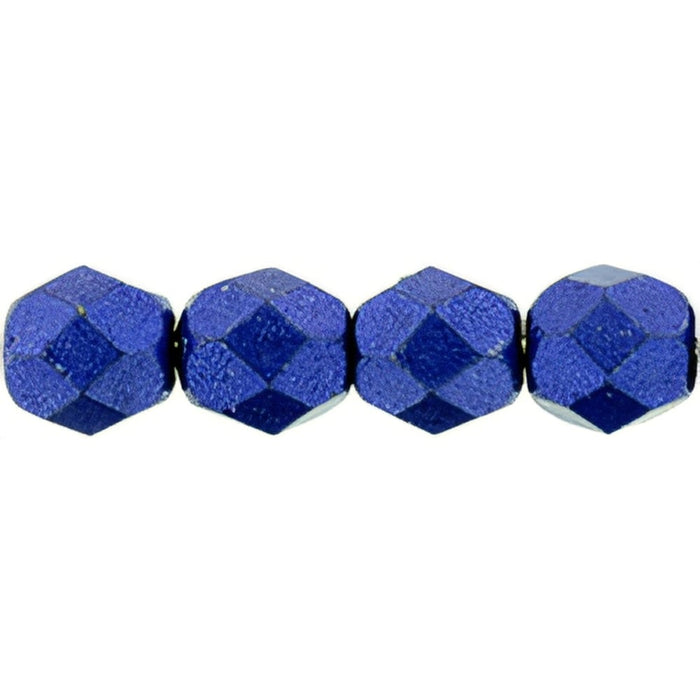 Czech Firepolish 6mm ColorTrends: Saturated Metallic Lapis Blue (25pcs)