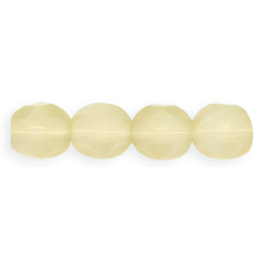 Czech Firepolish 6mm Milky Jonquil (25pcs)