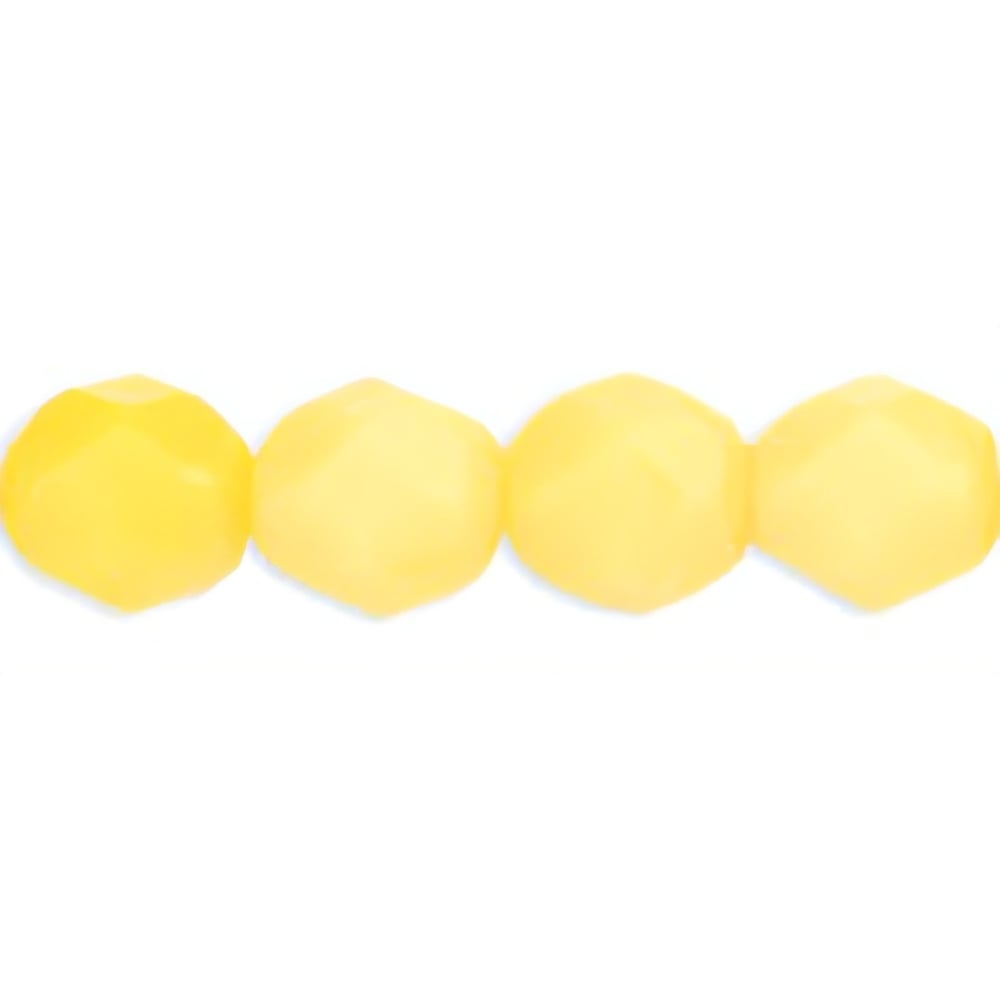 Czech Firepolish 6mm Milky Yellow (25pcs)