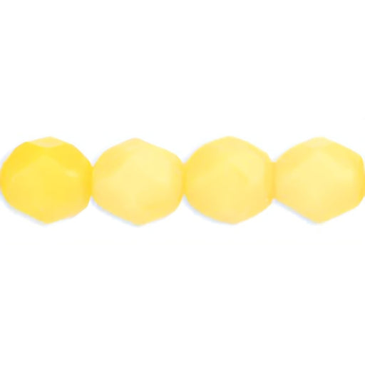 Czech Firepolish 6mm Milky Yellow (25pcs)