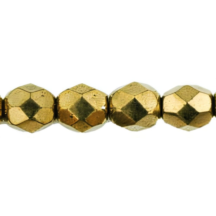 Czech Firepolish 6mm Bronze (25pcs)