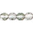 Czech Firepolish 6mm Luster - Green/Crystal (25pcs)
