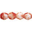 Czech Firepolish 6mm Red/White (25pcs)