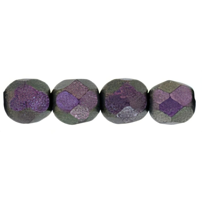 Czech Firepolish 6mm Polychrome - Black Currant (25pcs)