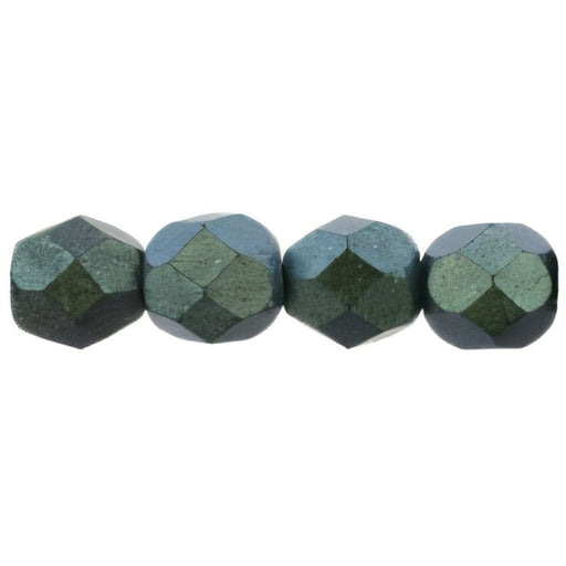 Czech Firepolish 6mm Polychrome - Aqua Teal (25pcs)