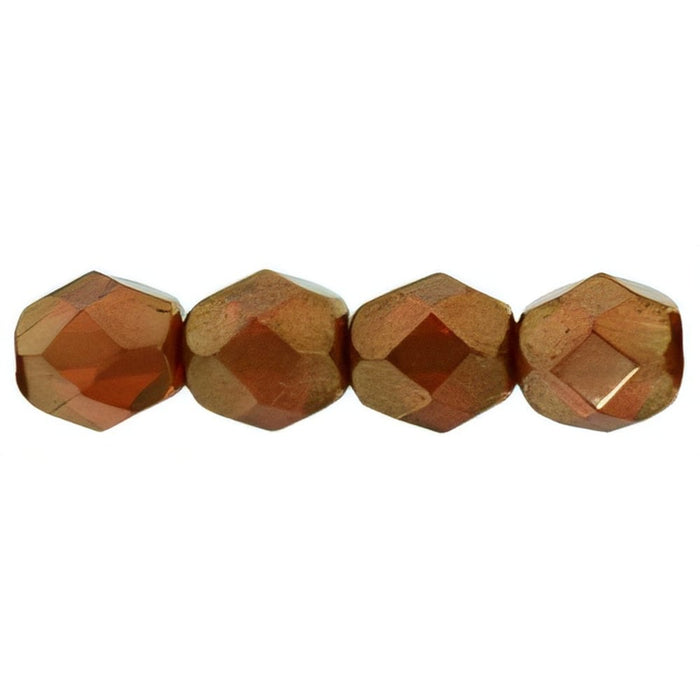 Czech Fire-Polish 6mm Bronze – Hyacinth  (25pcs)