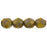 Czech Fire-Polish 6mm Opaque Yellow - Copper Picasso (25pcs)