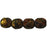 Czech Fire-Polish 6mm Jet - Stone Copper Picasso (25pcs)