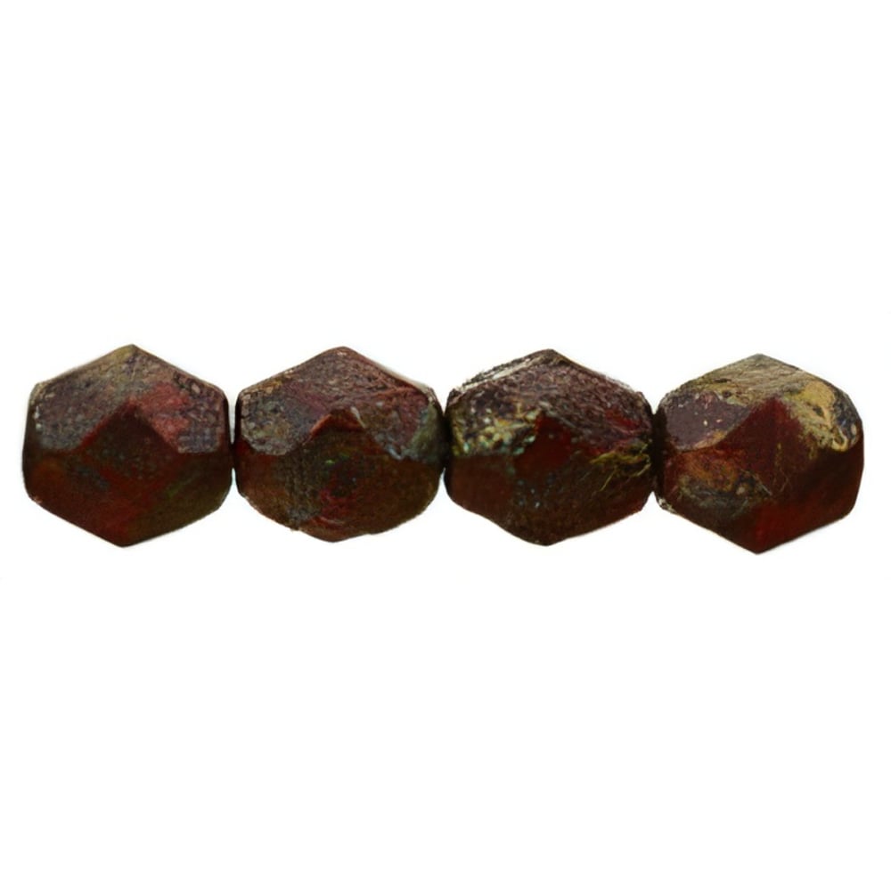 Czech Fire-Polish 6mm Oxblood - Stone Copper Picasso (25pcs)