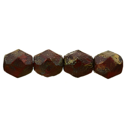 Czech Fire-Polish 6mm Oxblood - Stone Copper Picasso (25pcs)