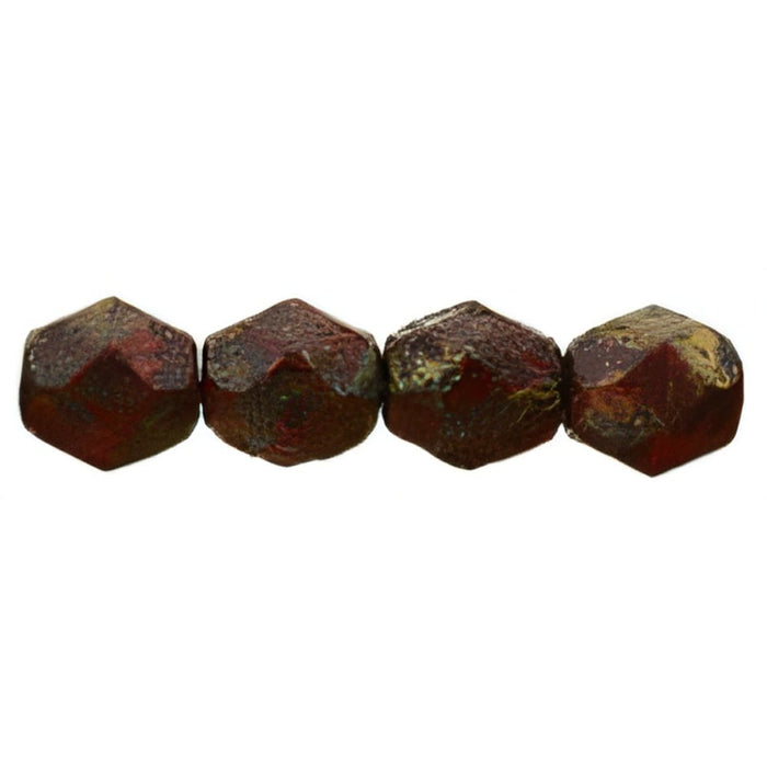Czech Fire-Polish 6mm Oxblood - Stone Copper Picasso (25pcs)