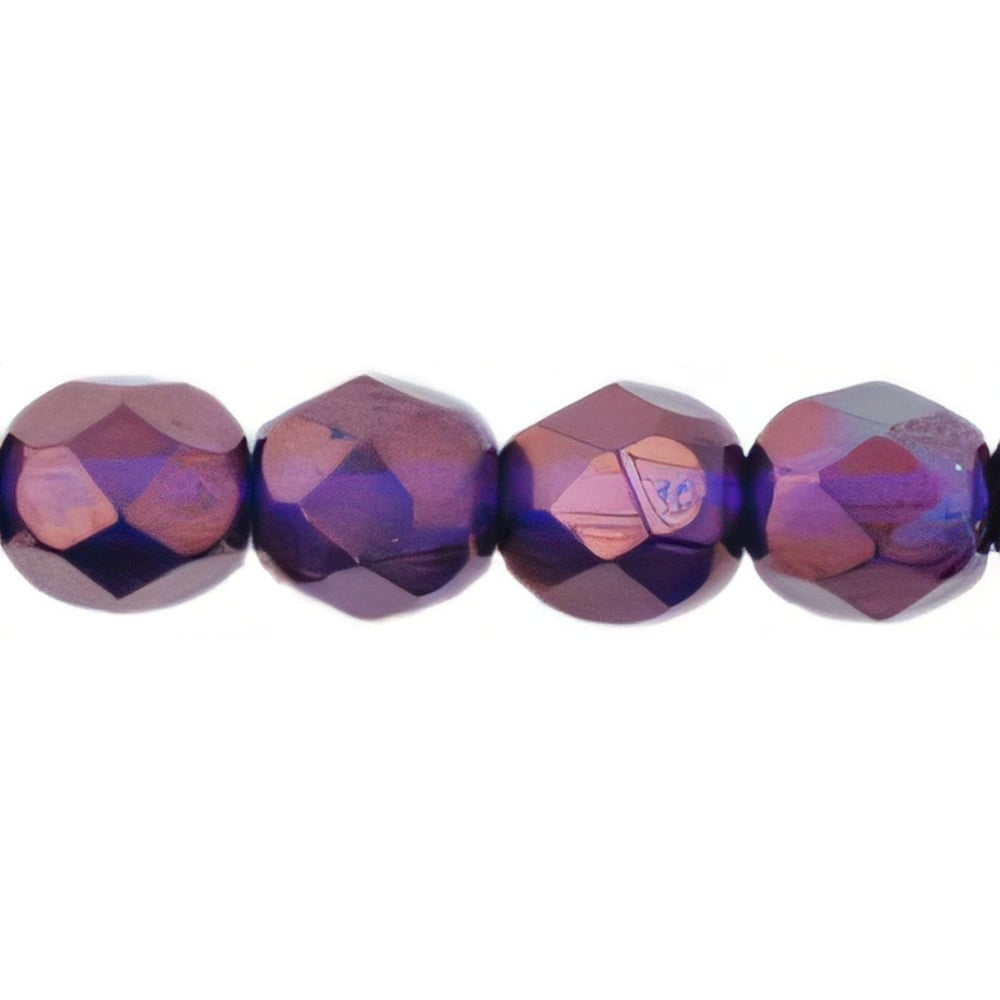Czech Fire-Polish 6mm Cobalt - Vega (25pcs)