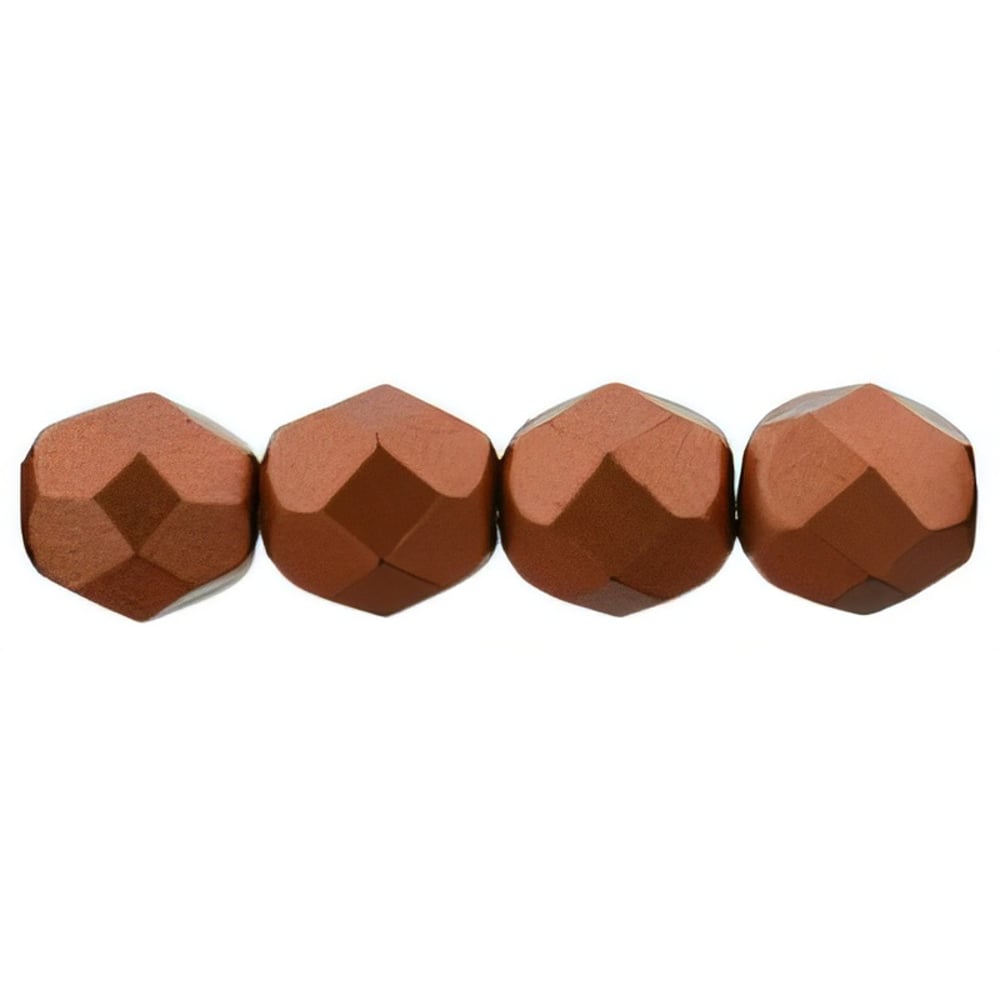 Czech Fire-Polish 6mm Matte - Metallic Antique Copper (25pcs)