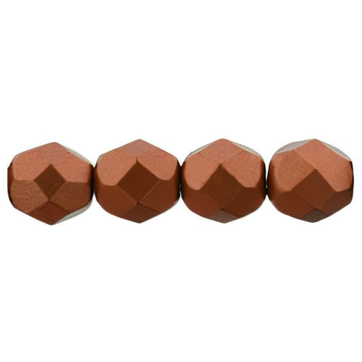 Czech Fire-Polish 6mm Matte - Metallic Antique Copper (25pcs)