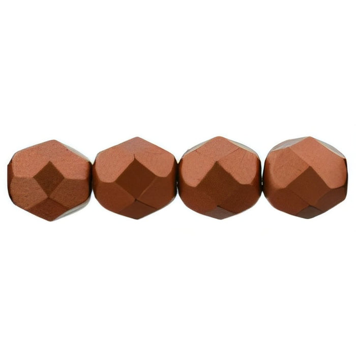 Czech Fire-Polish 6mm Matte - Metallic Antique Copper (25pcs)