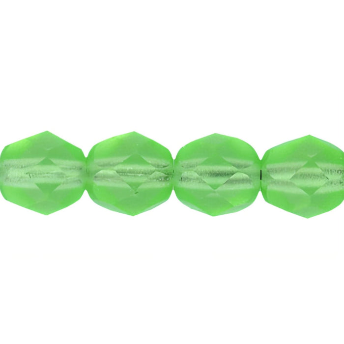 Czech Firepolish 6mm Matte -  Lt Green (25pcs)