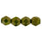Czech Firepolish 6mm Opaque Olive - Moon Dust (25pcs)