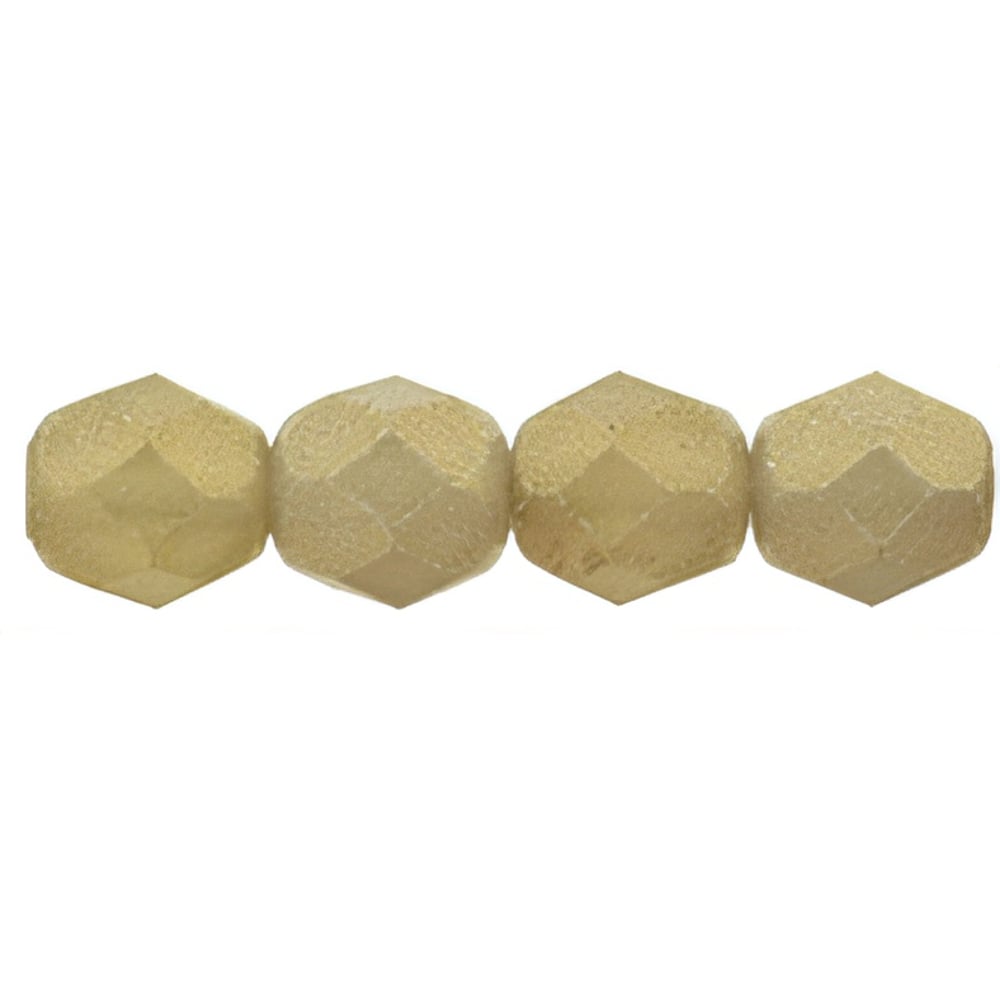 Czech Fire-Polish 6mm Sueded Gold Smoky Topaz (25pcs)