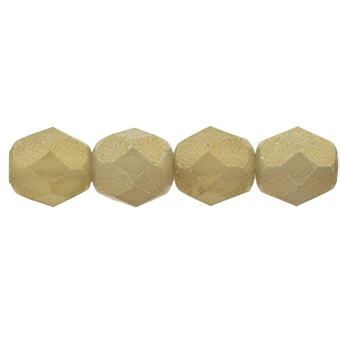 Czech Fire-Polish 6mm Sueded Gold Smoky Topaz (25pcs)