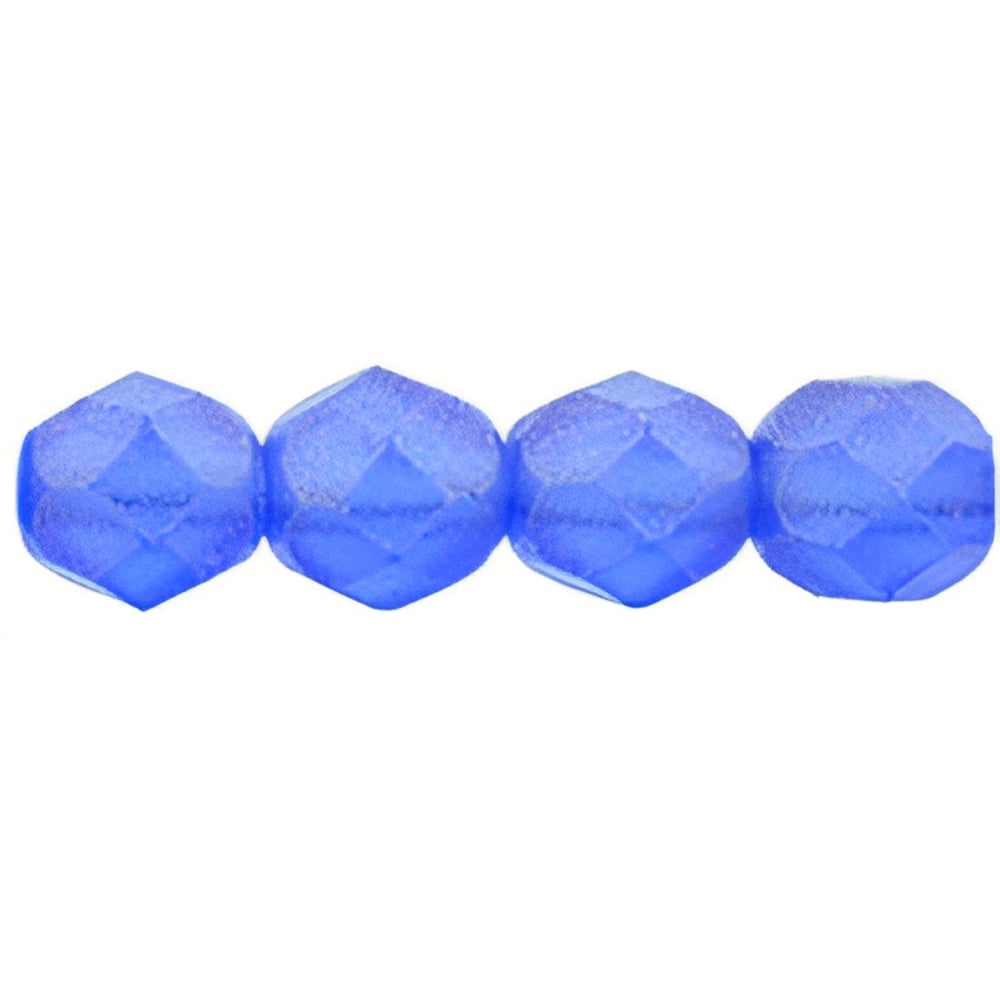 Czech Fire-Polish 6mm Sueded Gold Sapphire (25pcs)