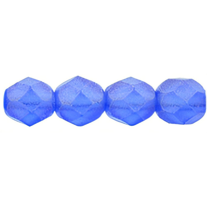 Czech Fire-Polish 6mm Sueded Gold Sapphire (25pcs)