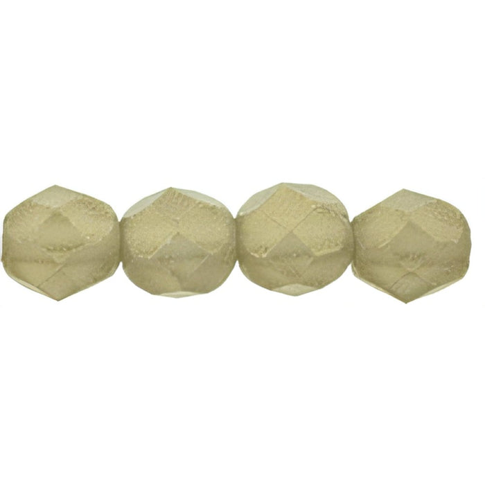 Czech Fire-Polish 6mm Sueded Gold Black Diamond (25pcs)