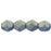 Czech Fire-Polish 6mm Sueded Gold Capri Blue (25pcs)