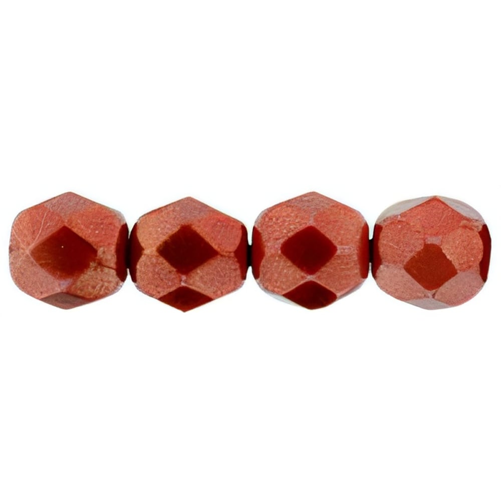 Czech Firepolish 6mm Halo Ethereal - Cardinal (25pcs)